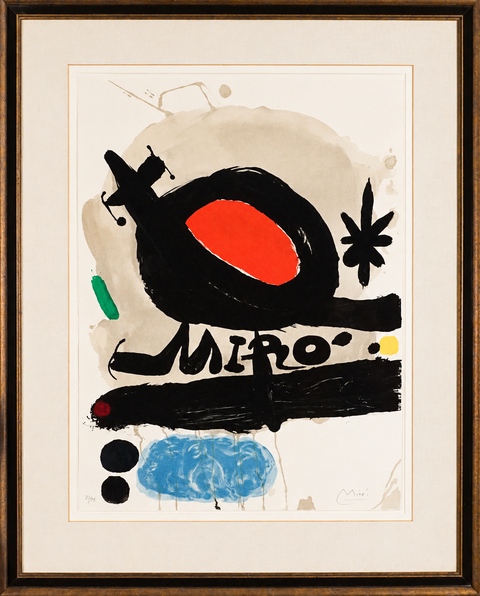 Joan Miró (Spanish 1893-1983), Exhibition 'L'Oiseau Solaire, L'Oiseau Lunaire, Étincelles' (Mourlot 506)