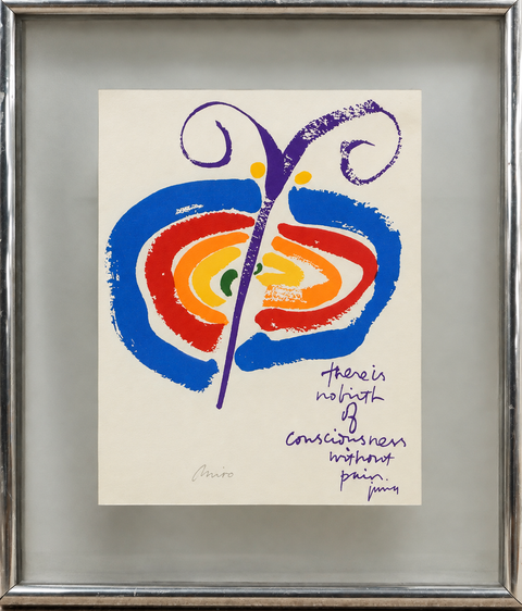 Sister Mary Corita Kent (American 1918-1986),'Birth', With Quote 'There Is No Birth Of Consciousness Without Pain.