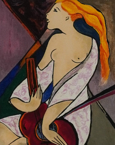Linda Le Kinff, 'La Guitare' Serigraph in color